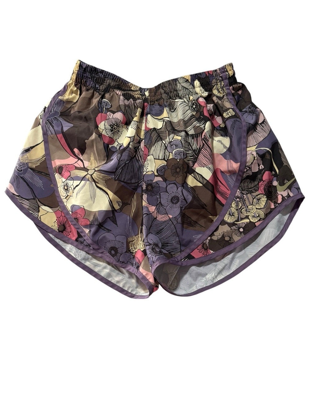 Nike running medium mushroom Women's Floral Print Running Shorts - Purple Multi